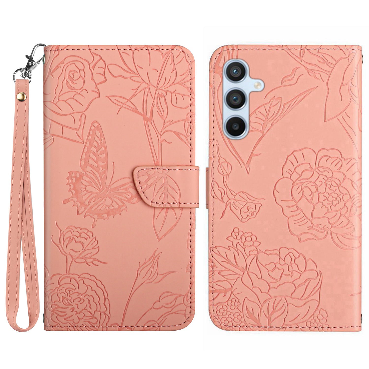 HT03 For Samsung Galaxy F34 5G M34 5G PU Leather Imprinted Case Wallet Stand Phone Cover with Wrist Strap HT03 For Samsung Galaxy F34 5G M34 5G PU Leather Imprinted Case Wallet Stand Phone Cover with Wrist Strap